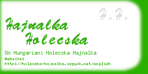 hajnalka holecska business card